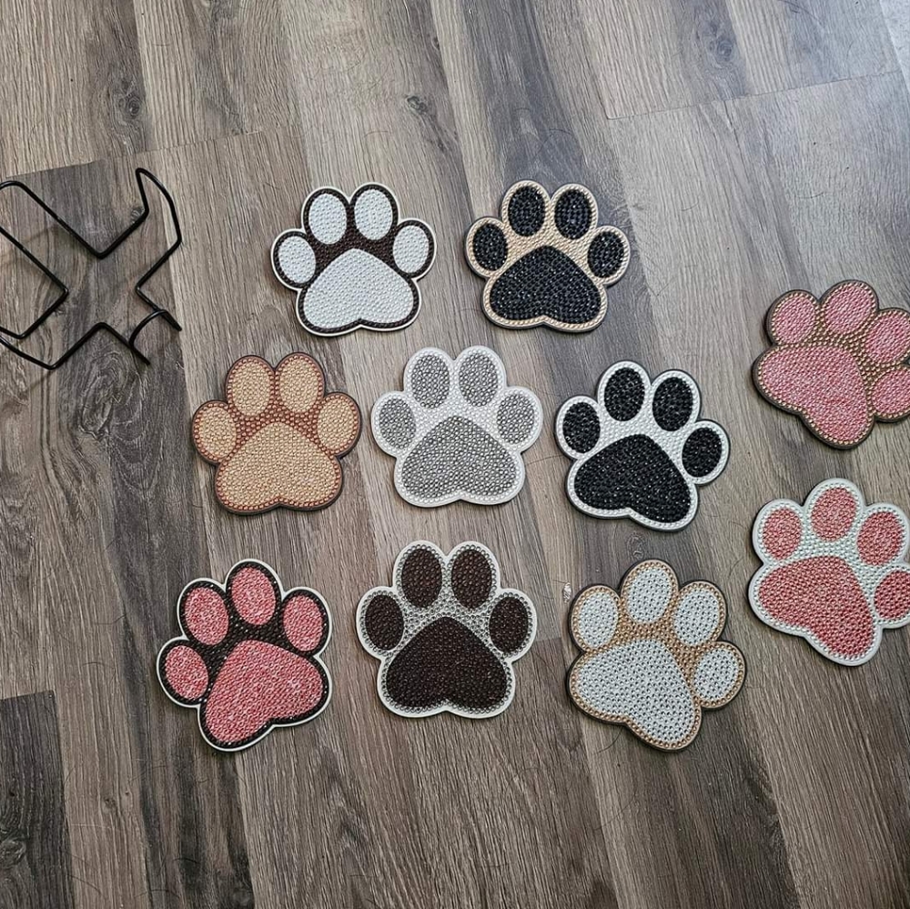 Paw Print Coasters